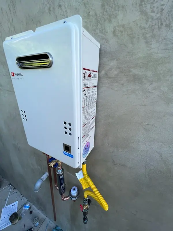 Tankless water heater installation for Northwood Edens homes